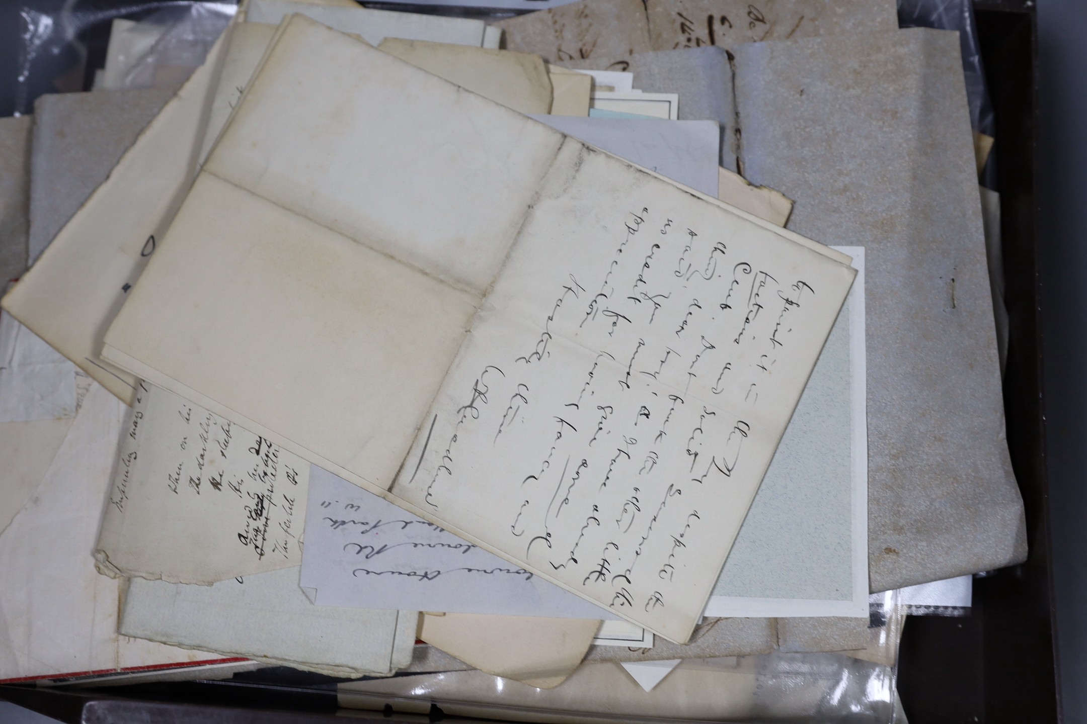 A quantity of mixed ephemera, to include dated letters from 1827 etc.